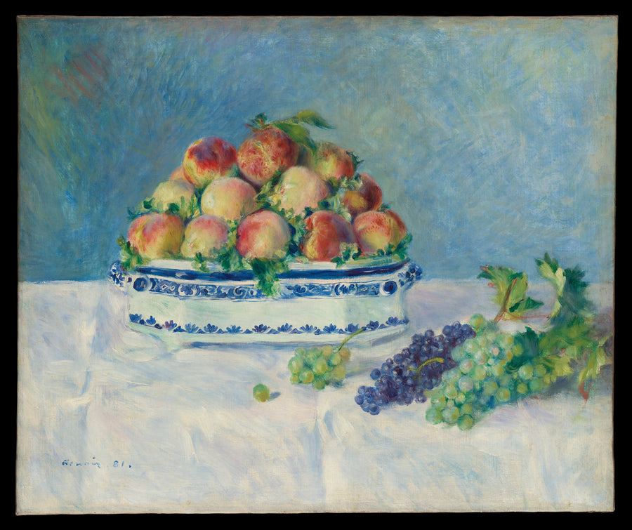 Stilleben med ferskener og druer - Pierre-Auguste Renoir