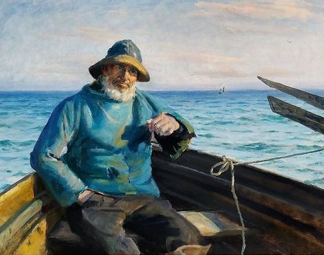 Pêcheur de Skagen - Michael Peter Ancher image 1 reproduction artisanale de tableau