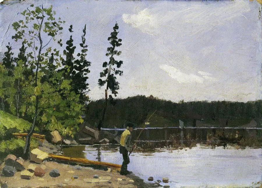 Fisker nær vannet - Edvard Munch