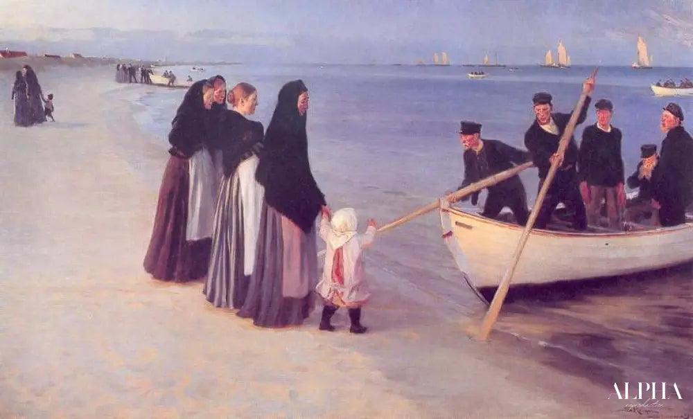 Pêcheurs à Skagen - Peder Severin Kroyer - Reproductions de tableaux et peintures haut de gamme