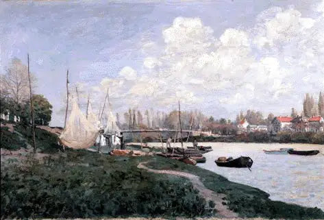 Fiskere som henger ut garnene - Alfred Sisley