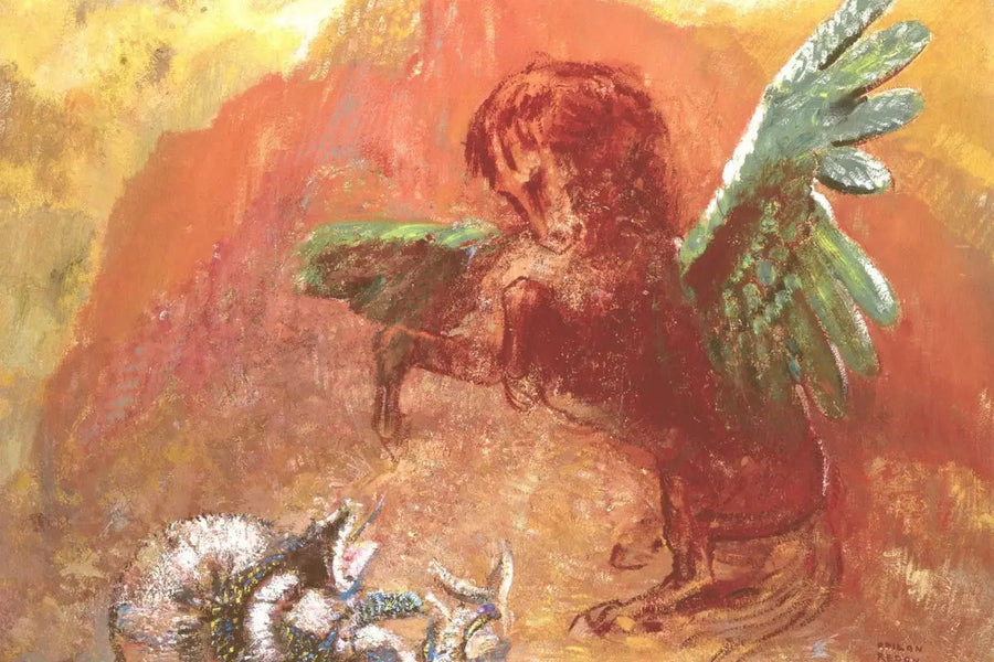 Pegasus og Hydraen - Odilon Redon