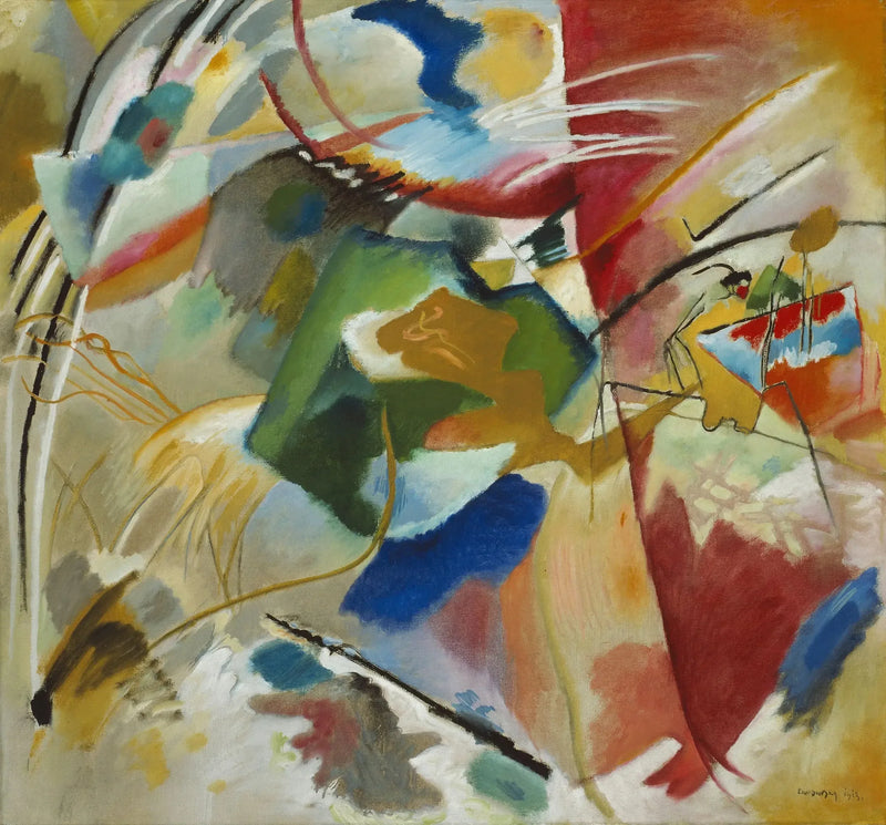 Maleri med grønt sentrum - Vassily Kandinsky