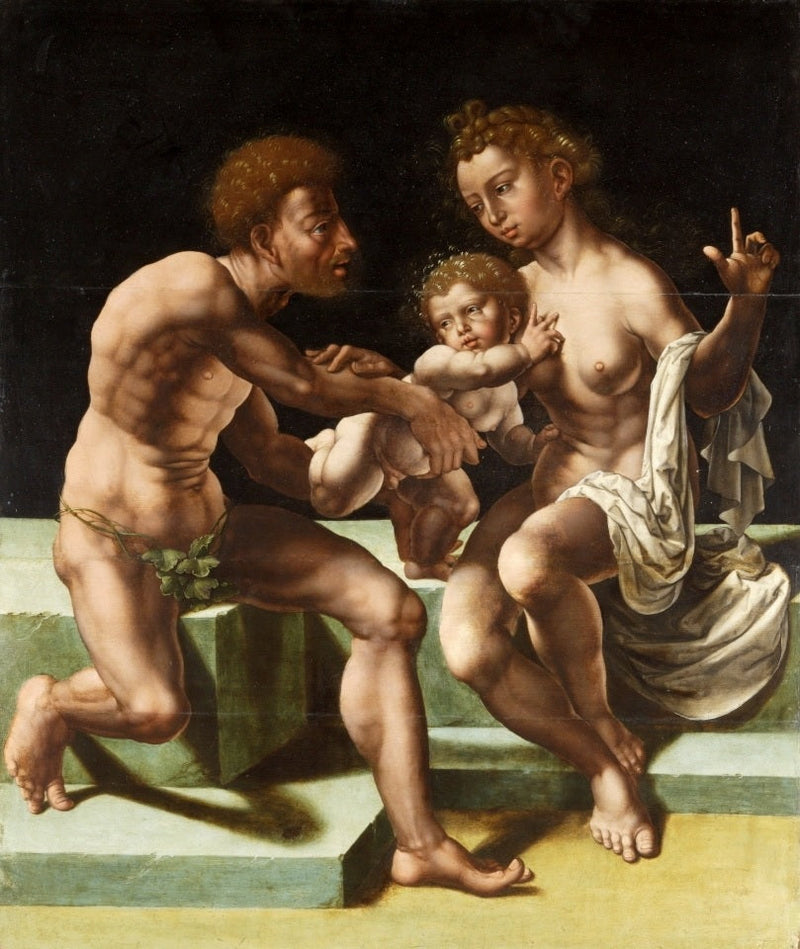 Peleus og Thetis med den unge Achilleus. - Jan Gossaert