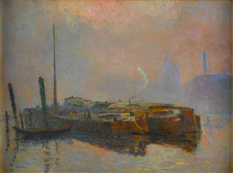 Ferges i tåke - Robert Antoine Pinchon