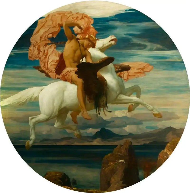 Persée, sur Pégase, se précipitant til unnsetning av Andromeda - Frederic Leighton

Source:
Persée, sur Pégase, se précipitant au secours d'Andromède - Frederic Leighton