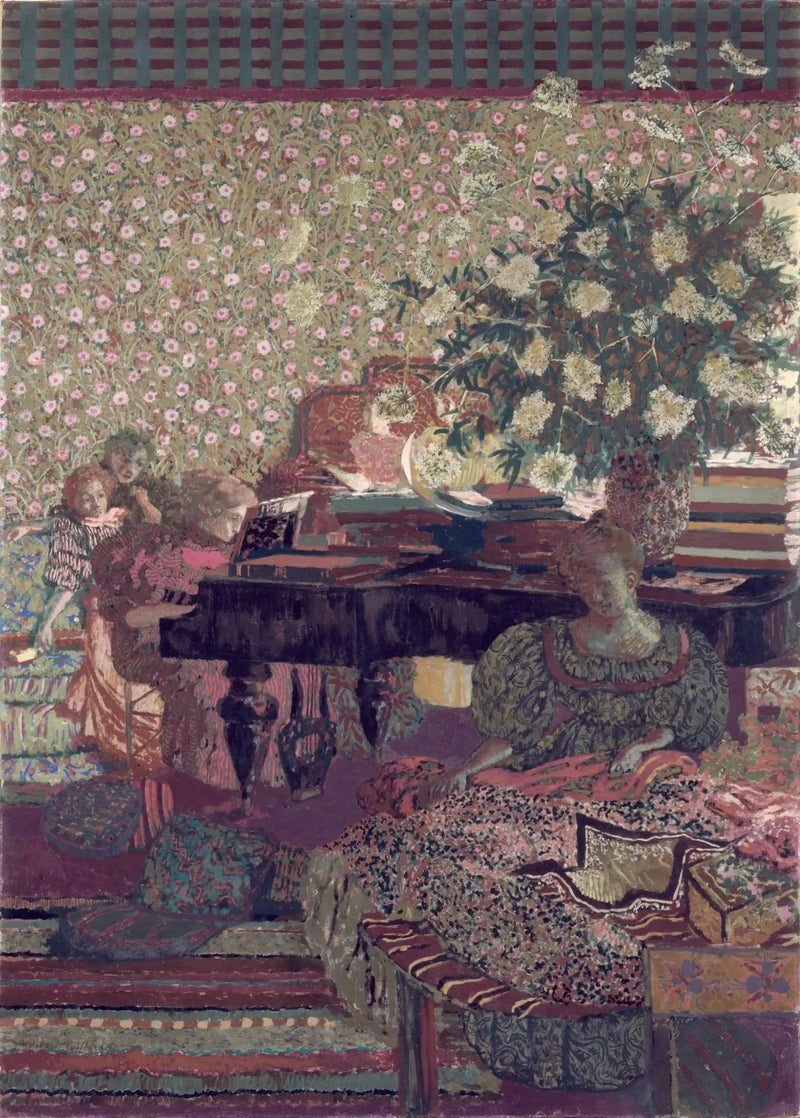 Personer i et interiør. Musikk - Édouard Vuillard