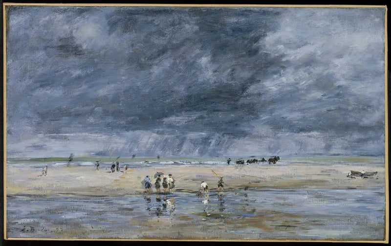 Personer på stranden - Eugène Boudin