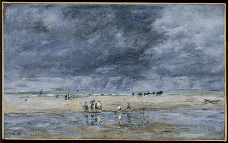 Personer på stranden - Eugène Boudin