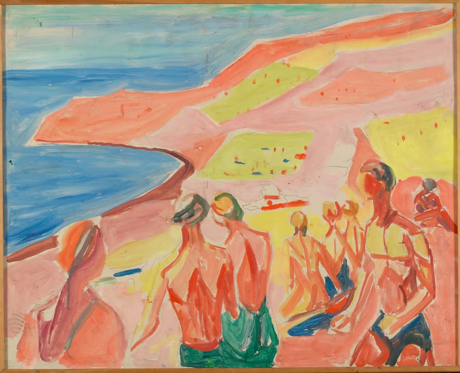 Personer som soler seg i en bukt - Edvard Munch