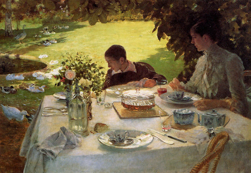 Frokost i hagen - Giuseppe De Nittis