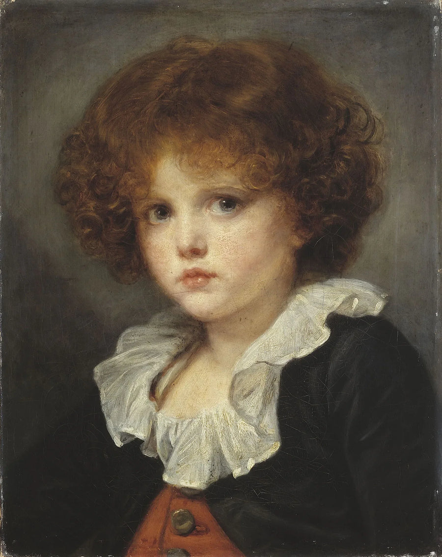 Liten gutt med rød vest - Jean-Baptiste Greuze
