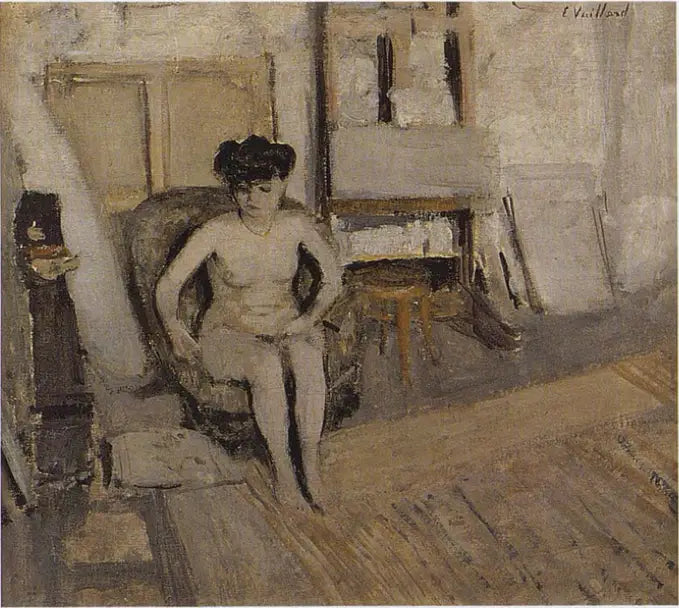 Liten naken sittende - Édouard Vuillard