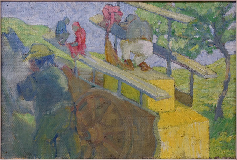 Liten ape på en vogn - Franz Marc