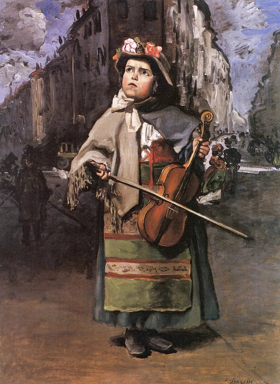 Liten gate-sangerinne fra Italia - Frédéric Bazille