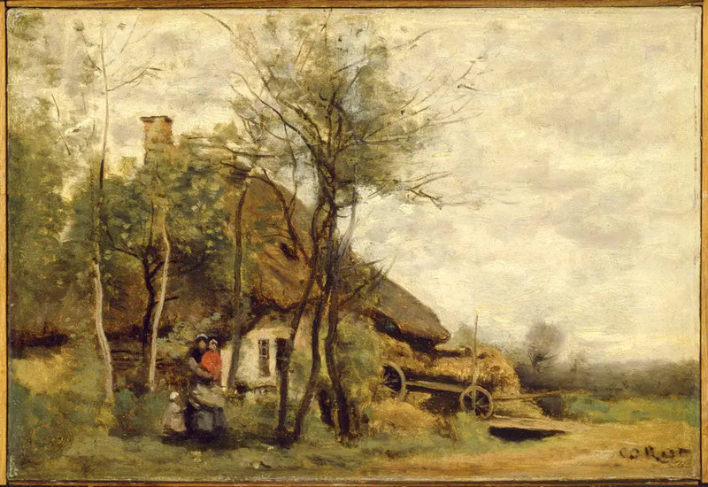 Liten gård i nærheten av Saint-Lô - Jean-Baptiste Camille Corot