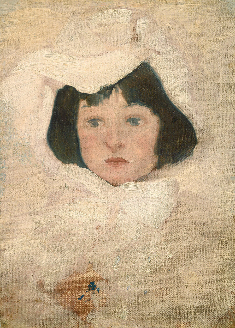 Petite fille en blanc - American 19th Century