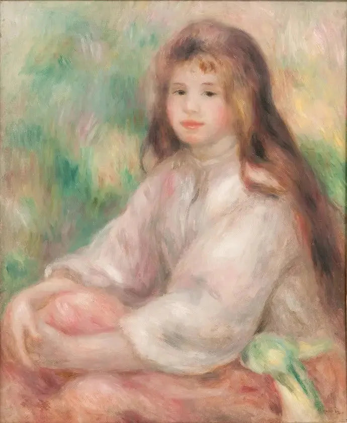 Liten jente i rosa - Pierre-Auguste Renoir