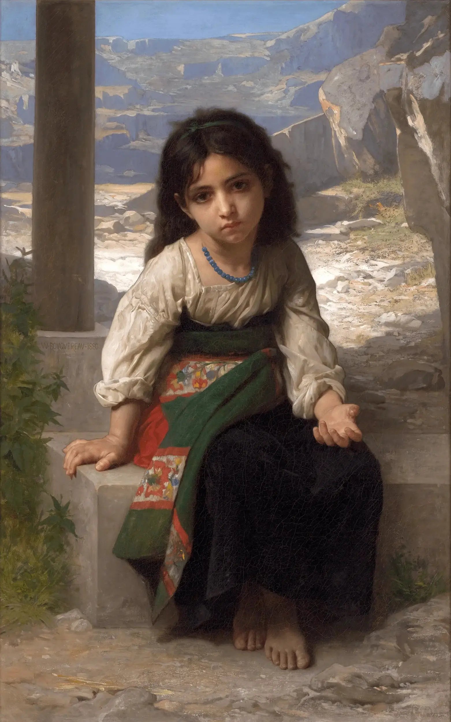 Petite Mendiante - Bouguereau image 1 copie de tableau peinte à la main