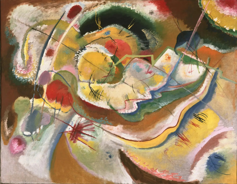 Liten gul maleri (improvisasjon) - Vassily Kandinsky