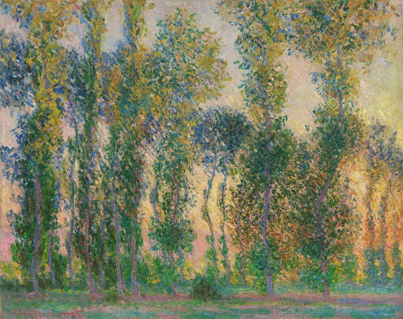 Poppeltrær i Giverny - Claude Monet