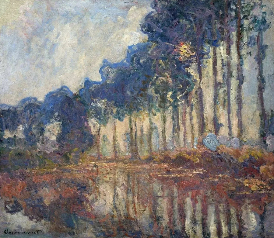 Poppeltrærne, høst - Claude Monet
