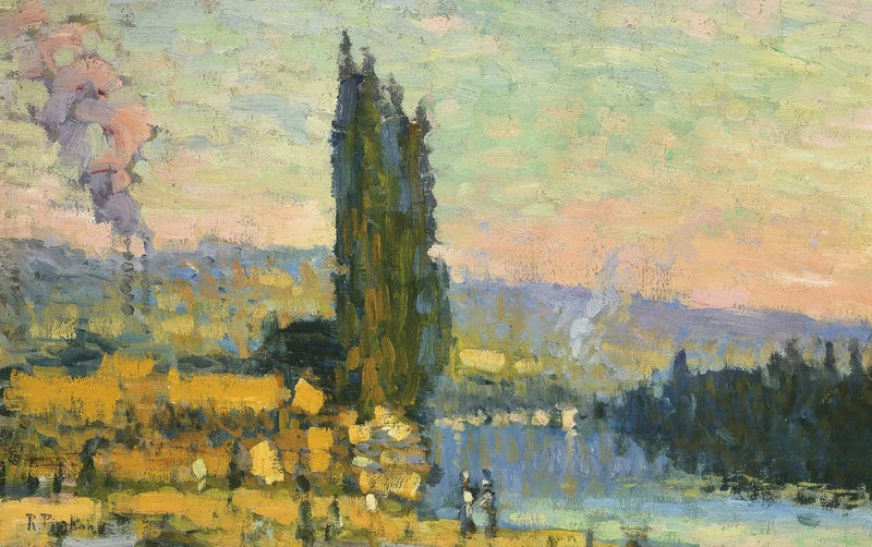 Piletrær, vannkanten av Eauplet - Robert Antoine Pinchon