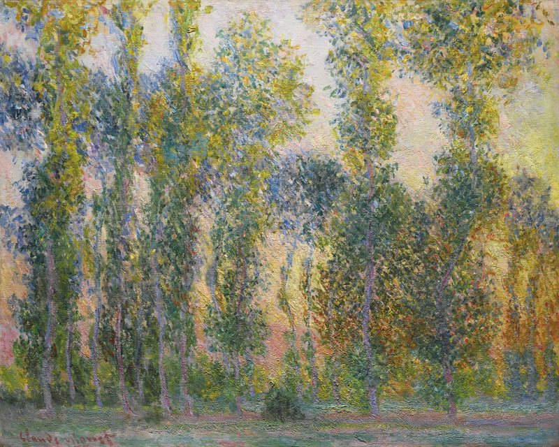Poppeltrær i Giverny - Claude Monet