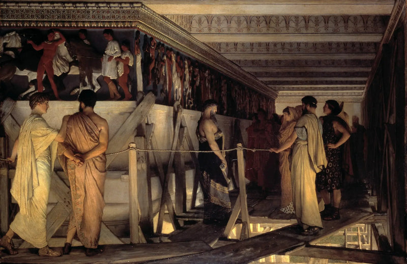 Phidias som viser Parthenon-frisen til sine venner - Lawrence Alma-Tadema