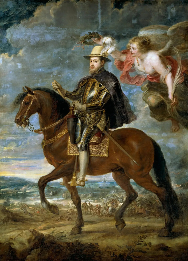 Filip II på hest - Peter Paul Rubens