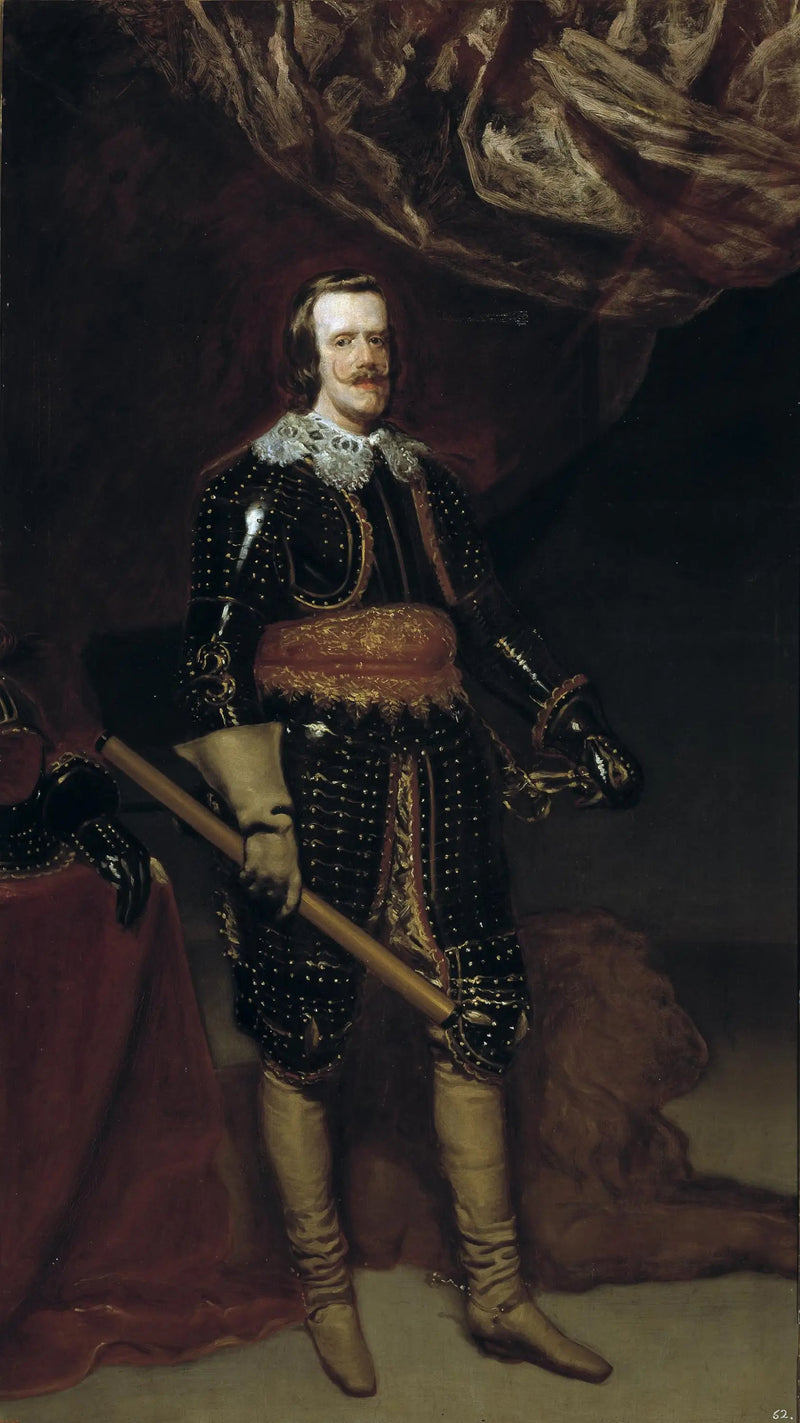 Filip IV i rustning, med en løve ved føttene - Diego Velázquez