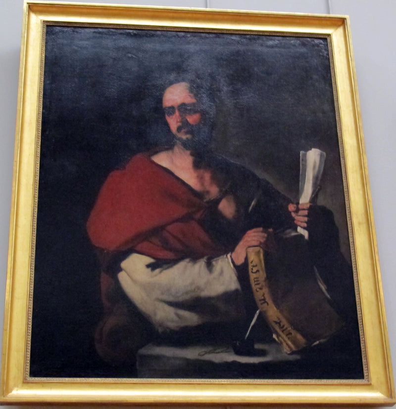 Filosoof som holder en bok og et papirark - Luca Giordano