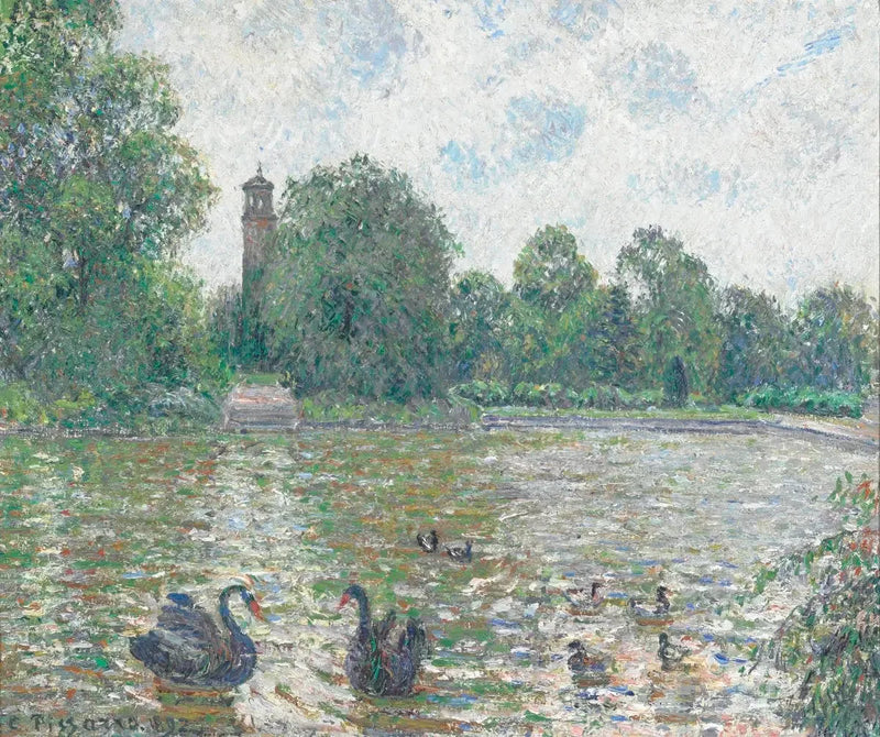 Vannstykke i Kew, London - Camille Pissarro