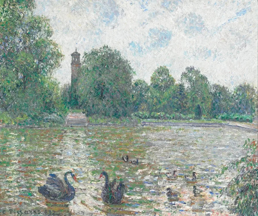 Vannstykke i Kew, London - Camille Pissarro