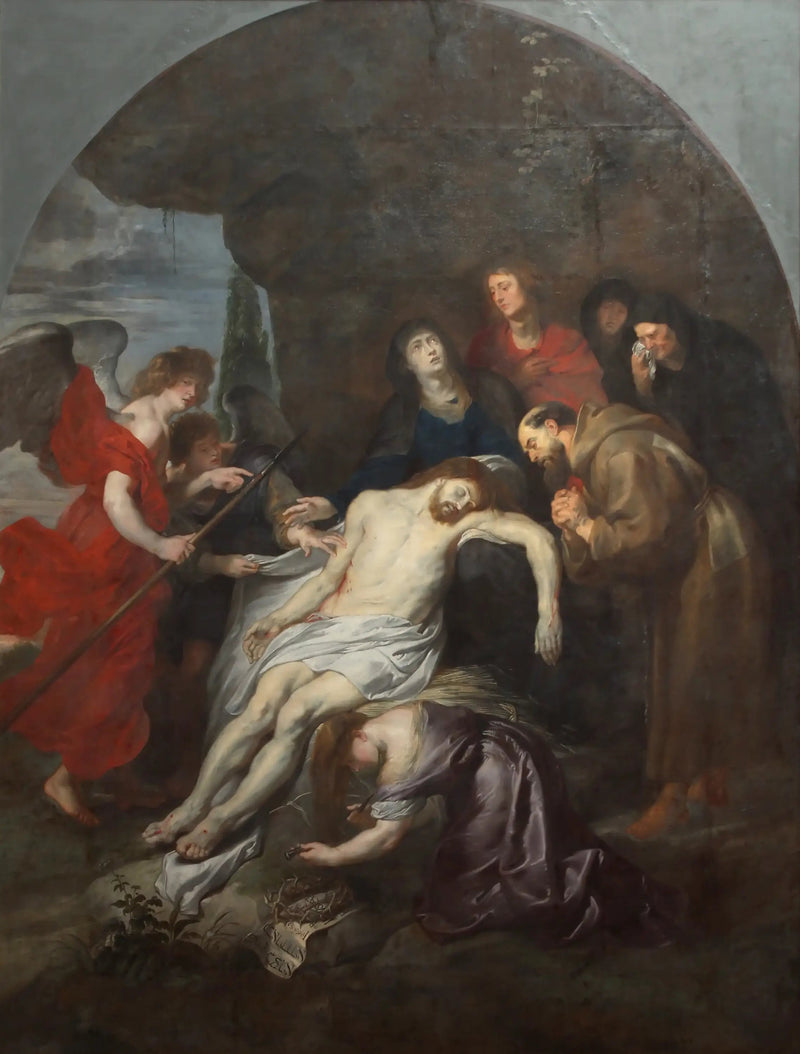 Pietà med Saint-François - Peter Paul Rubens