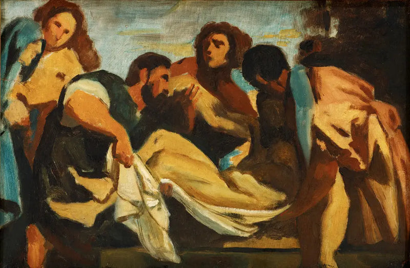 Pietà, etter Titian - Paul Cézanne