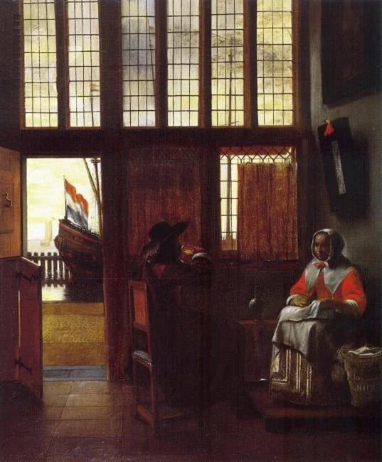 Intérieur donnant sur l'eau - Pieter de Hooch