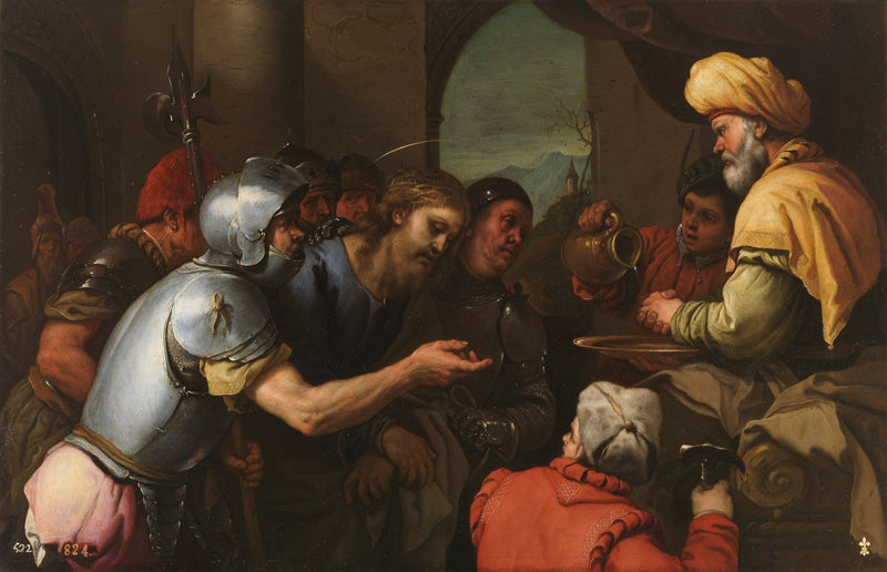 Pilatus vasker hendene - Luca Giordano
