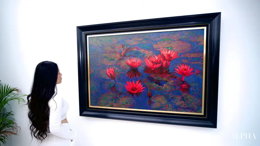 Pink Lotus – Somchai | 80 x 120 cm Reproductions de tableaux à la peinture à l’huile