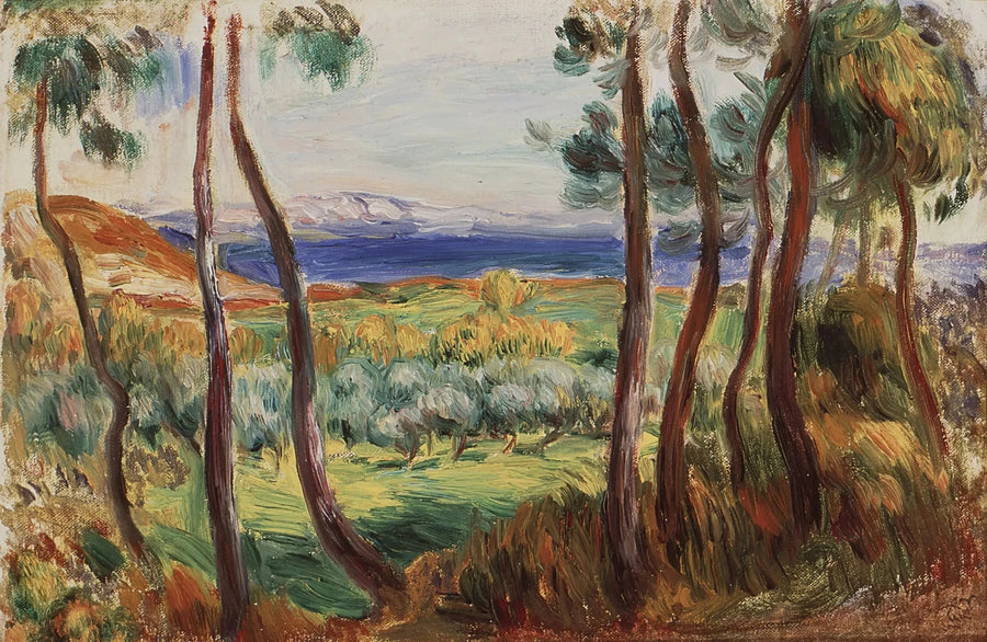 Knapper i omgivelsene til Cagnes - Pierre-Auguste Renoir