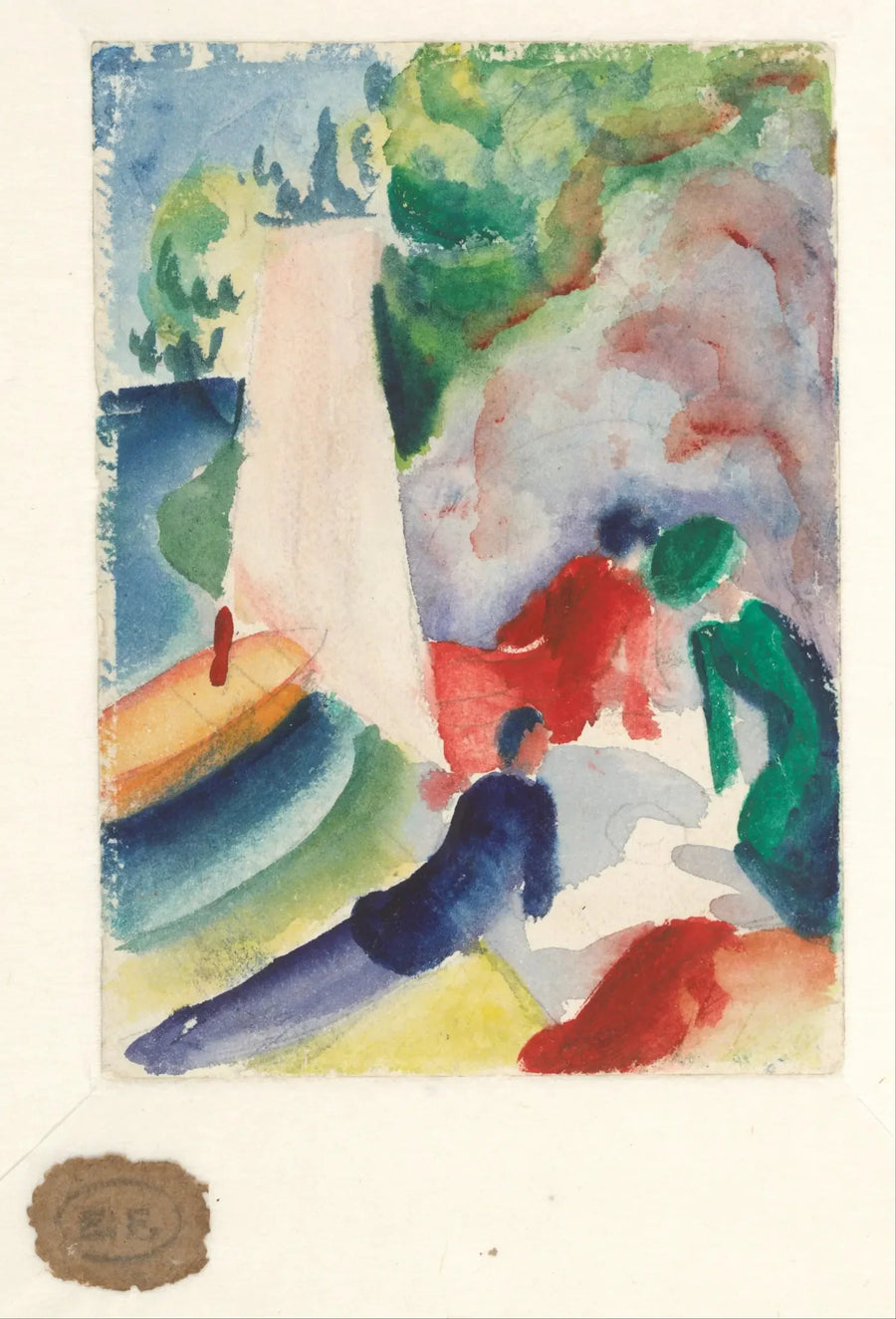 Piknik på stranden - August Macke
