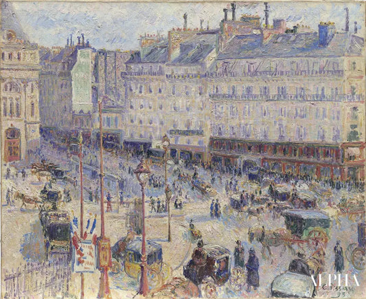 Place du Havre, Paris - Camille Pissarro - Reproductions de tableaux et peintures haut de gamme