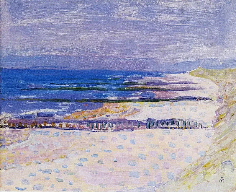 Strand med fem moloer i Domburg - Piet Mondrian