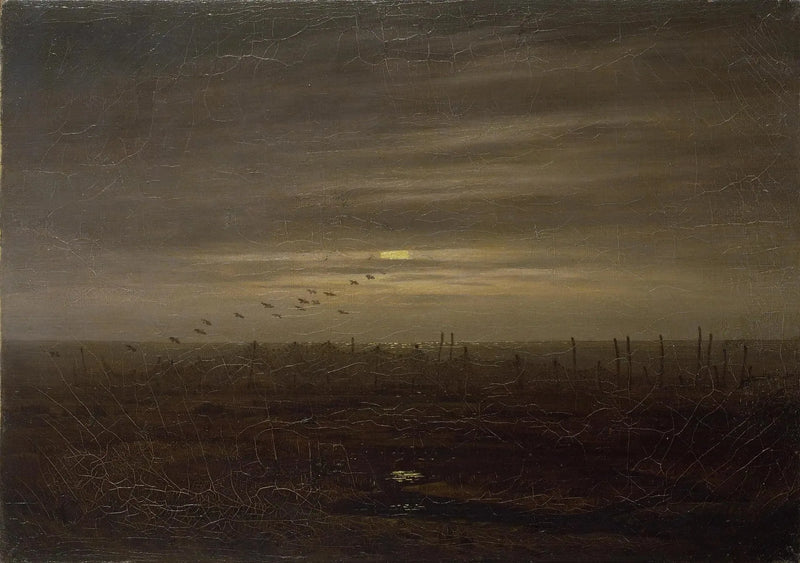 Strand med fiskenett - Caspar David Friedrich