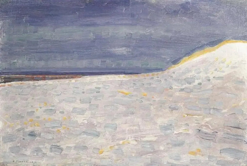 Strand med en brygge i Domburg - Piet Mondrian