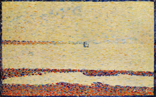 Plage de Gravelines - Georges Seurat - Reproductions de tableaux et peintures haut de gamme