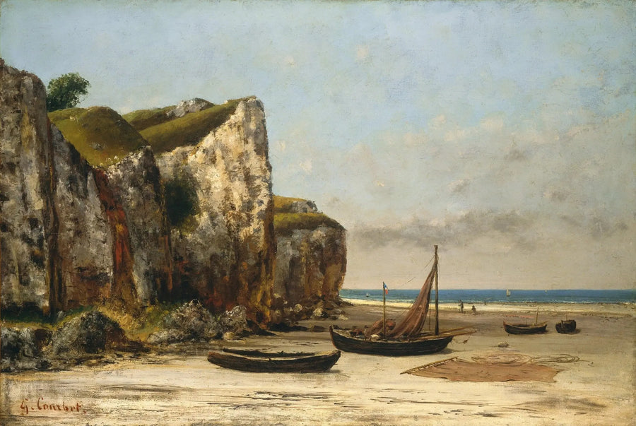Normandisk strand - Gustave Courbet