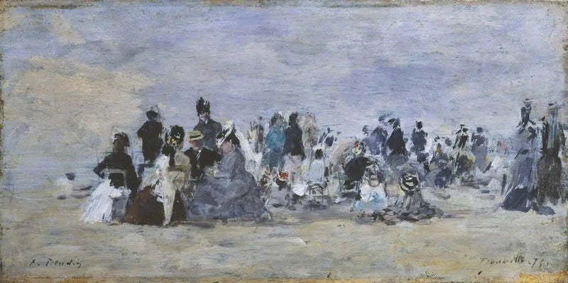 Trouville-stranden - Eugène Boudin