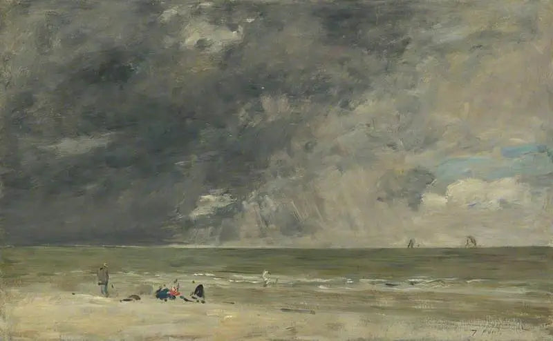 Trouville-stranden - Eugène Boudin