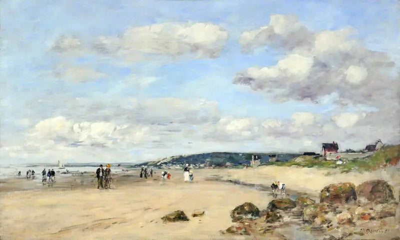Strand i Normandie, Frankrike - Eugène Boudin